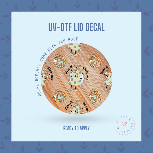 Have A Groovy Christmas - UV DTF Lid Decal - Nov 12