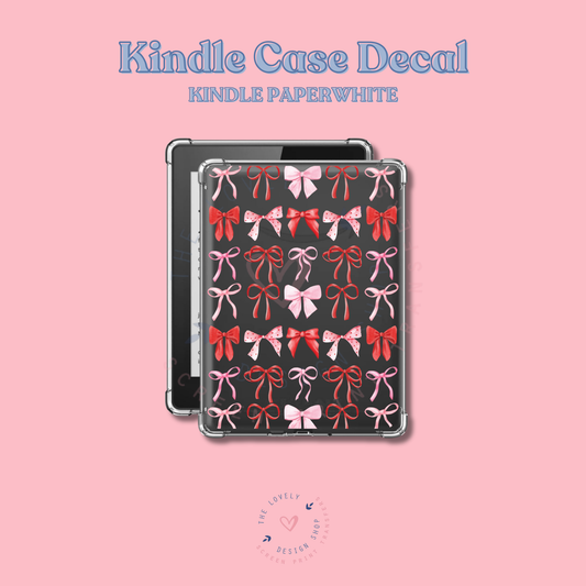 Pink And Red Bows - UV DTF Kindle Decal