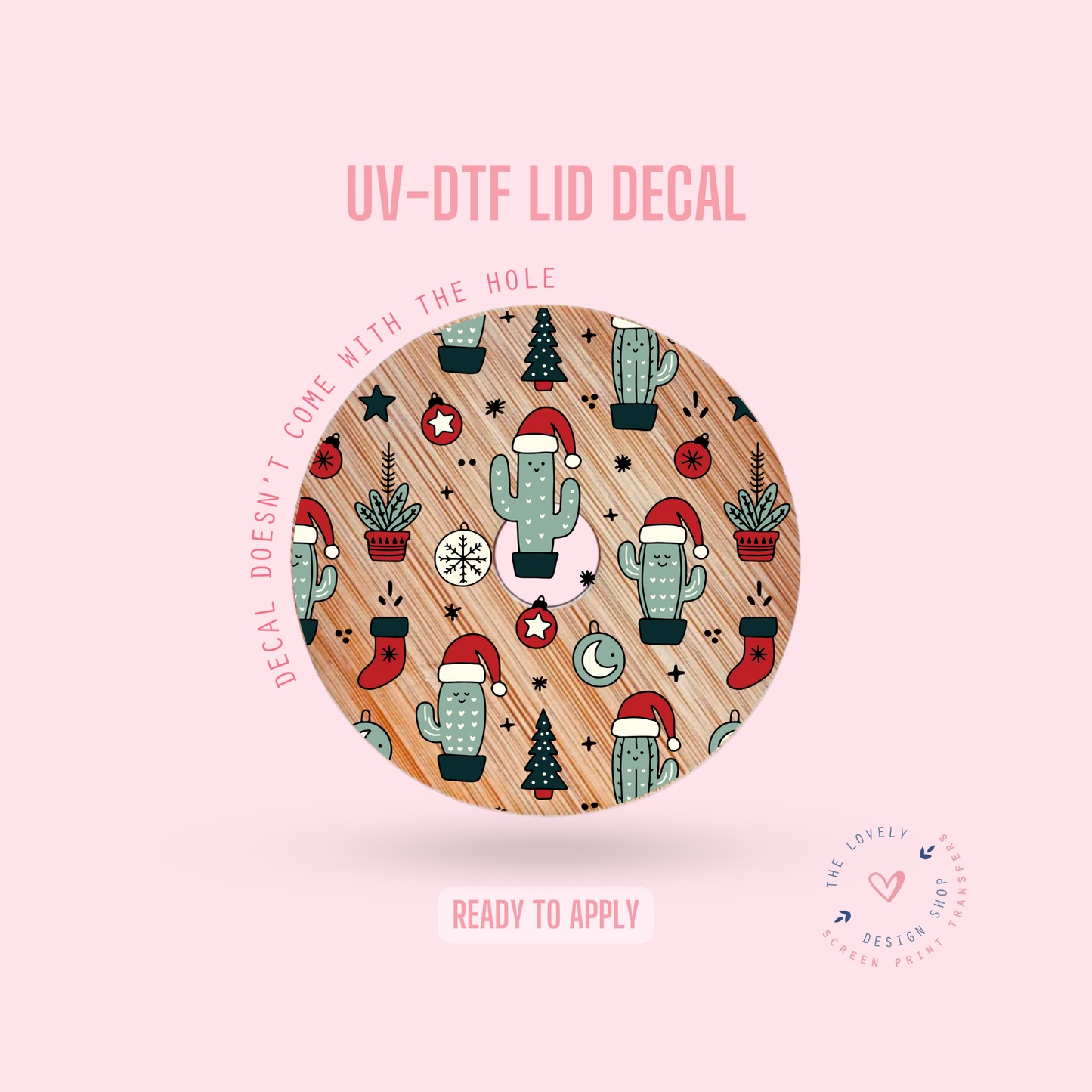 Christmas Cacti - UV DTF Lid Decal - Oct 28