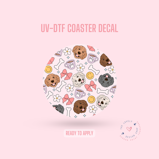 Labradoodle - UV DTF Coaster Decal - Nov 4