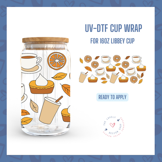 Pumpkin Spice Season - UV DTF 16 oz Libbey Cup Wrap - Sep 9