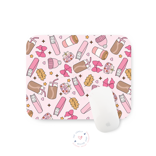 Pink Coffee Cozy - Mouse Pad