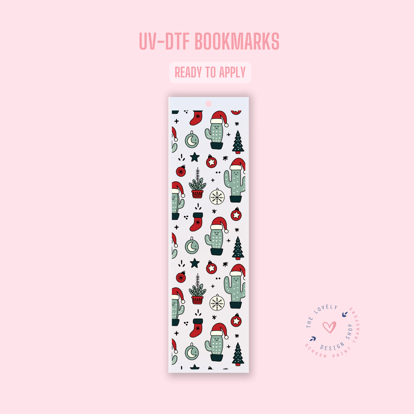 Christmas Cacti - UV DTF Bookmark Decal - Oct 28