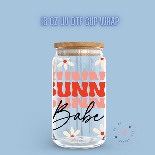 Bunny Bunny Bunny Babe - UV DTF 16 oz Libbey Cup Wrap (Ready to Ship) Jan 15