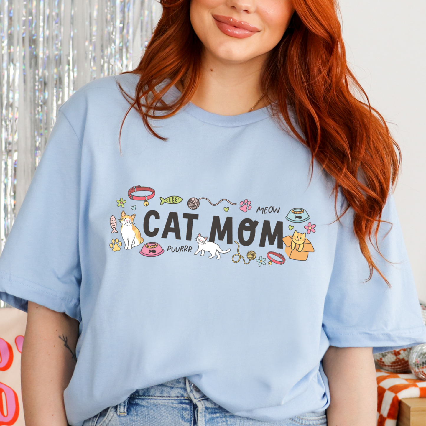 Cat Mom - FULL COLOR DTF TRANSFER (Ready to Ship)