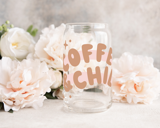 Coffee and Chill - UV DTF Cup Decal (Ready to Ship)