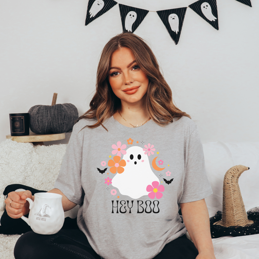 Hey Boo - FULL COLOR DTF TRANSFER (Ready to Ship)