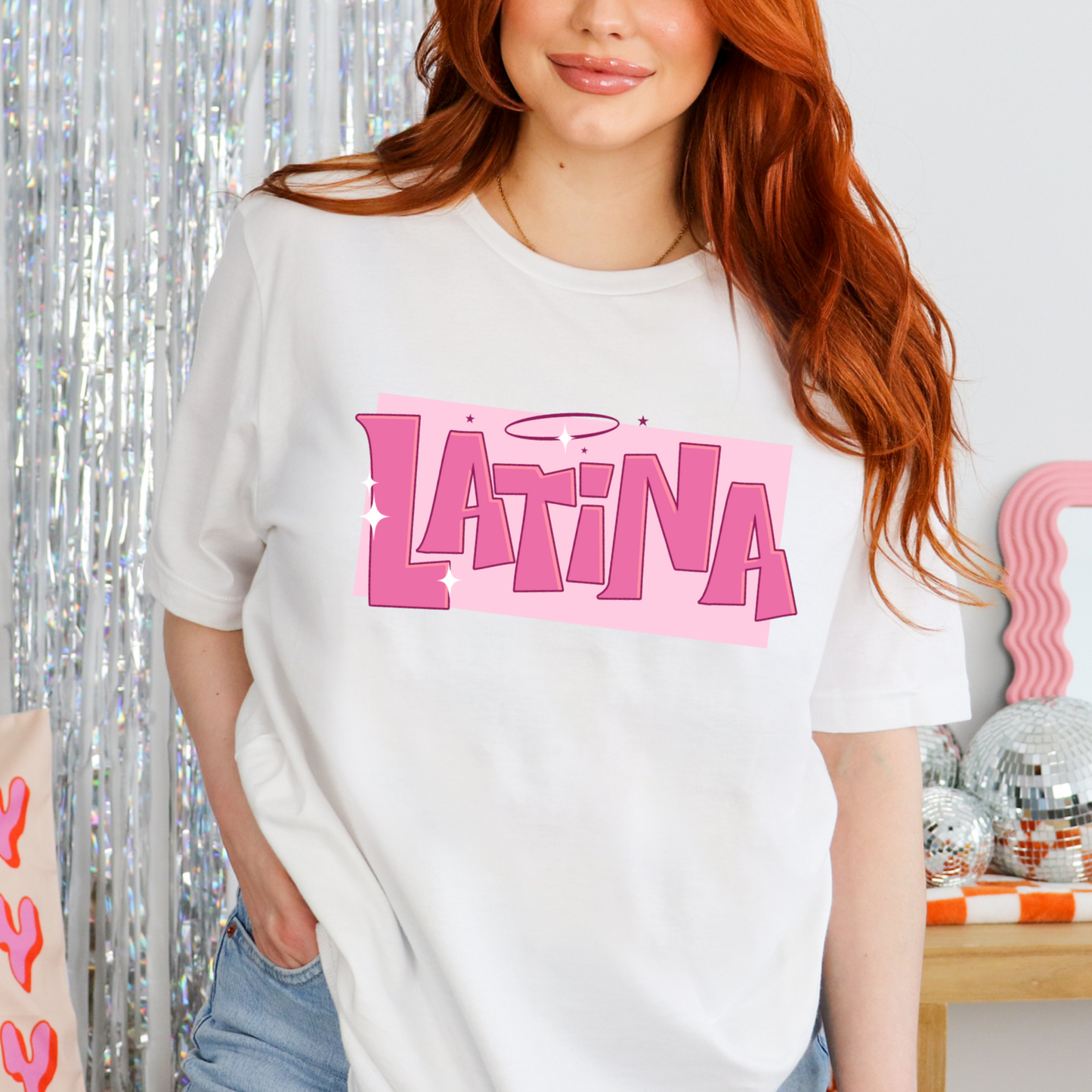 Pink Latina - FULL COLOR DTF TRANSFER (Ready to Ship)