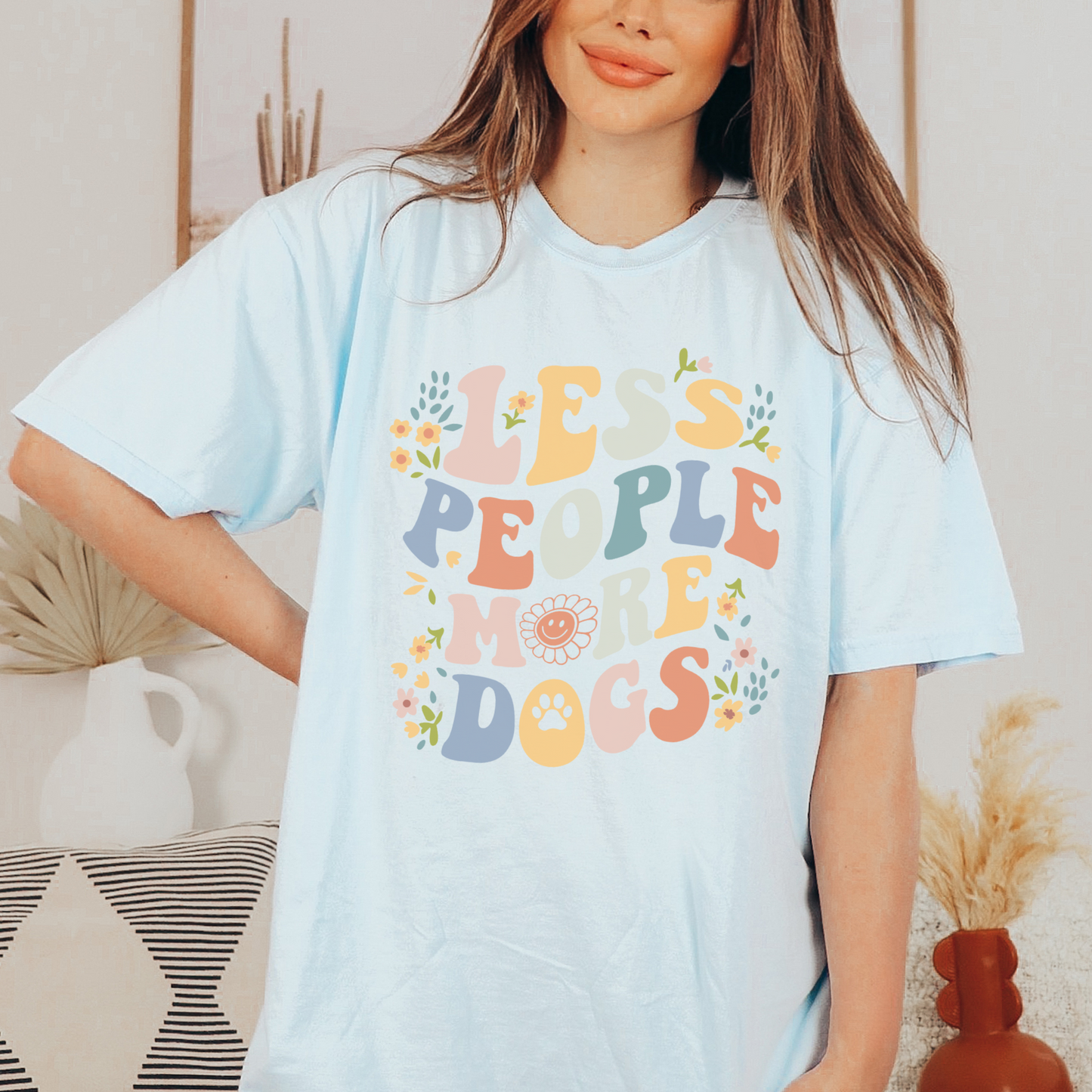 Less People More Dogs - FULL COLOR DTF TRANSFER (Ready to Ship)