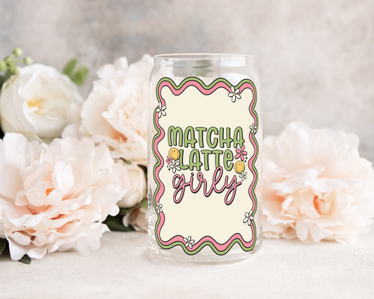 Matcha Latte Girly - UV DTF Cup Decal (Ready to Ship)