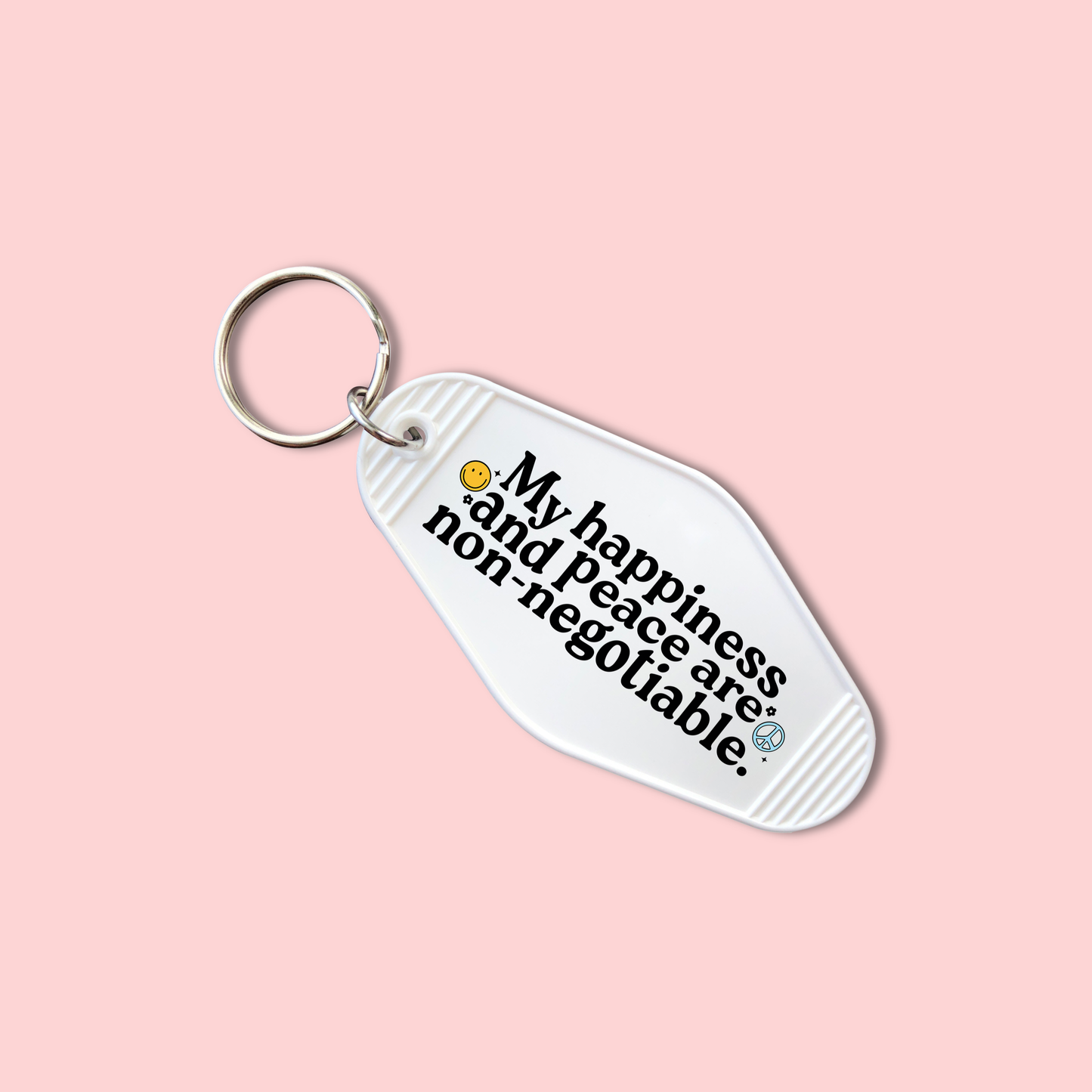 My Happiness And Peace Are Non-Negotiable (Set of 5) -  Keychain UV DTF Decal