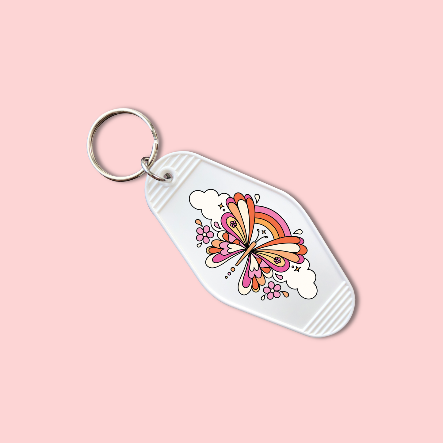 Rainbow Butterfly (Set of 5) -  Keychain UV DTF Decal