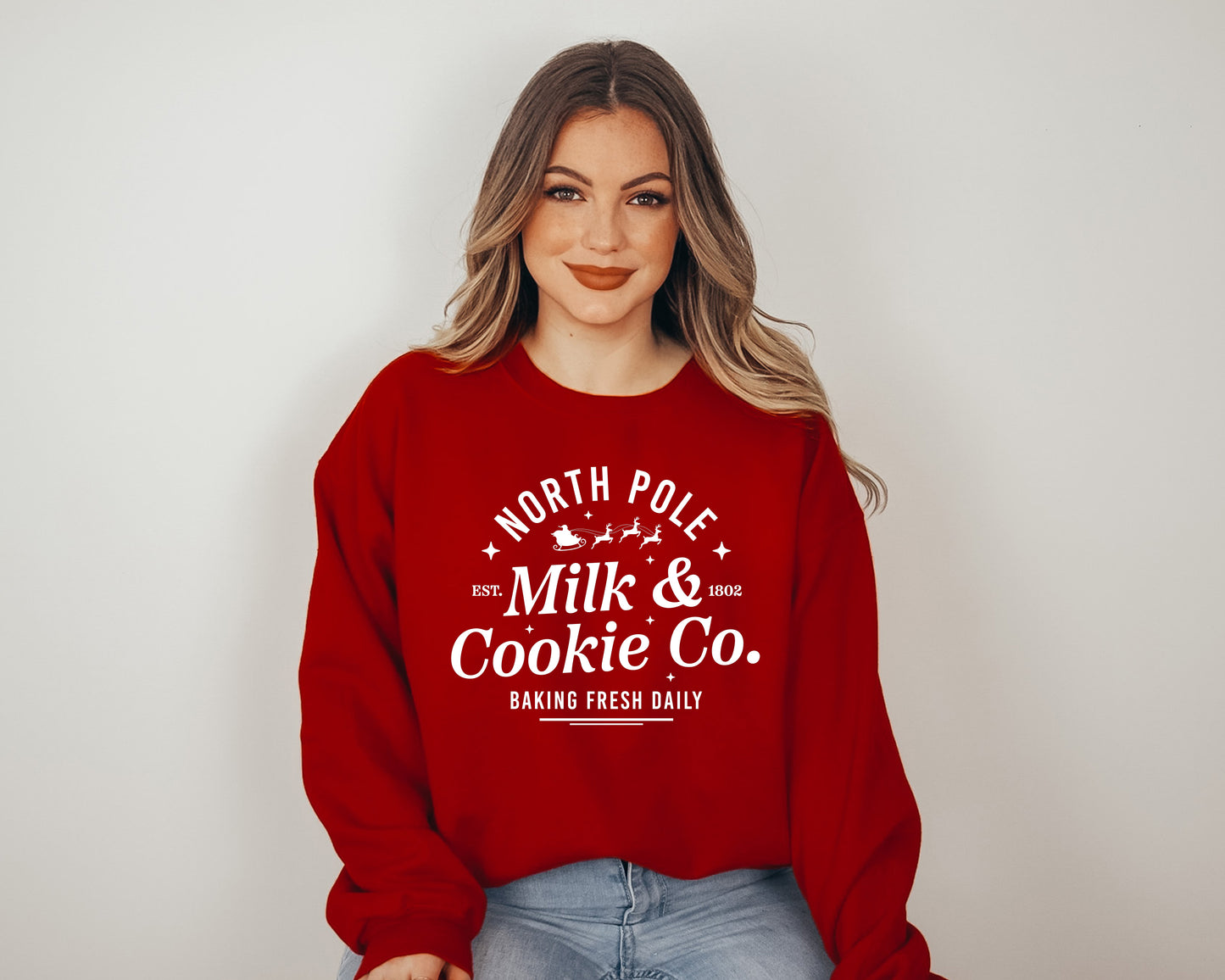 North Pole Milk & Cookie Co Screen Print Transfer